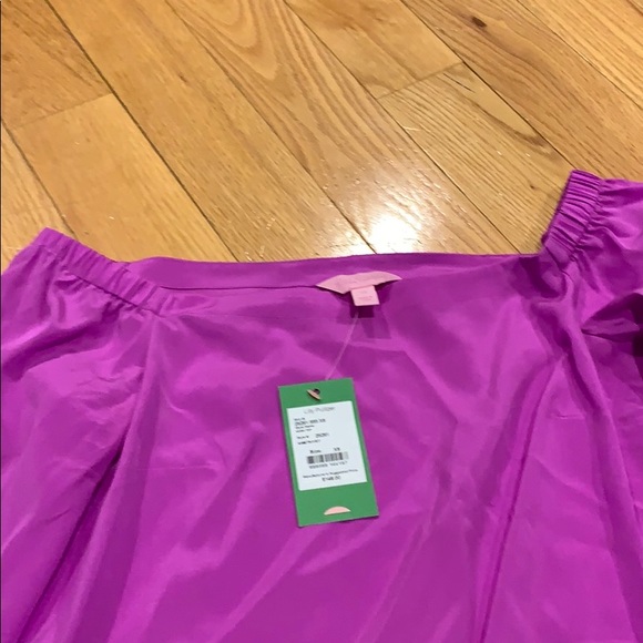 LILLY PULITZER WOMEN'S ADIRA SILK TOP - Picture 3 of 4